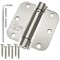 Cauldham (2 Pack) Heavy-Duty 3-1/2" Self-closing Spring Door Hinge with 5/8" Radius Corners, UL Listed